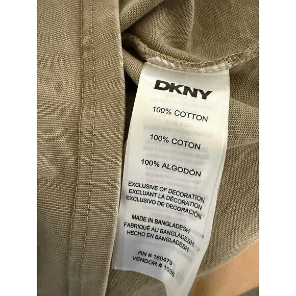 NWT DKNY Brown Short Sleeve Crew Neck Oversized T-Shirt Men's Size Large - Picture 3 of 5